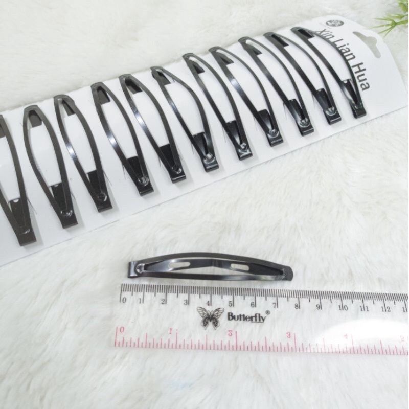 Jepit Poni Hitam  / Jepitan Rambut Tiktok Kecil