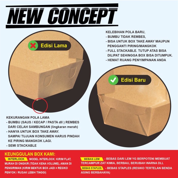 

Makankotak- Dus Takoyaki Brown Paper Box Kraft Liner Polos Uk. 10 X 10 X 5 Cm - Kraft Polos -Kotak-