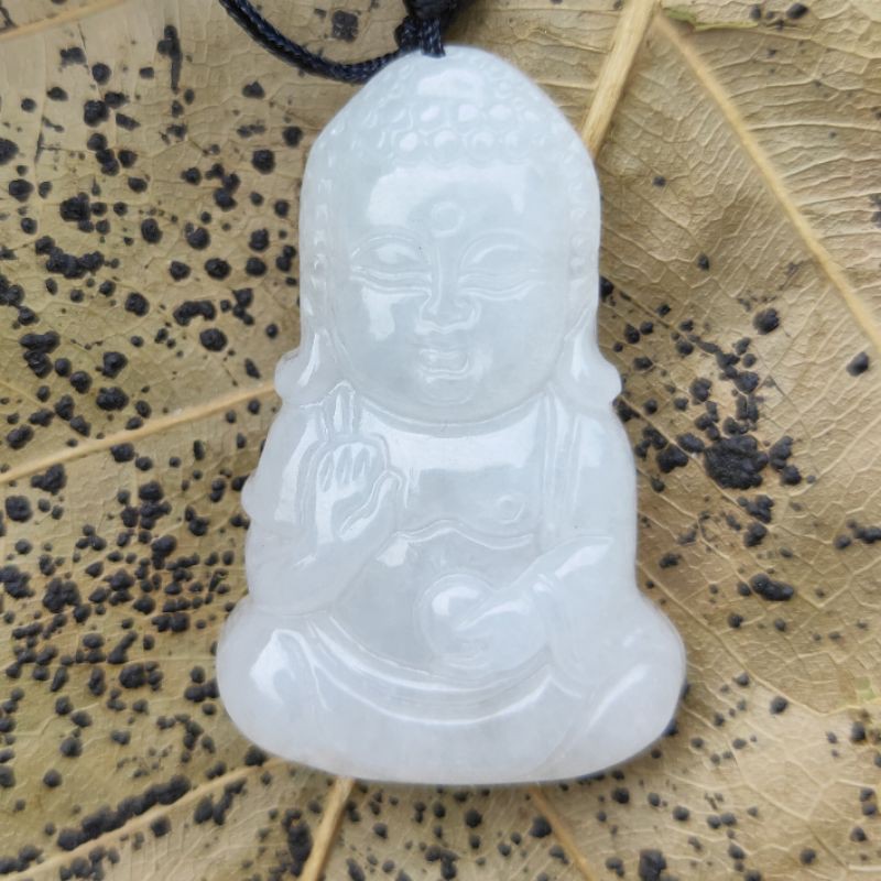Natural Jade Jadeite Giok Asli Type A Liontin Buddha