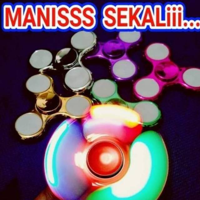 SPINNER LAMPU METALIK SPM43 / SPINER LAMPU MAINAN PUTAR FIDGETING ST