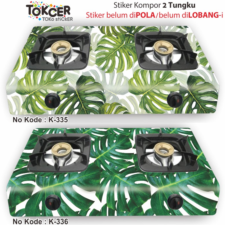 Stiker Kompor 2 Tungku MONSTERA