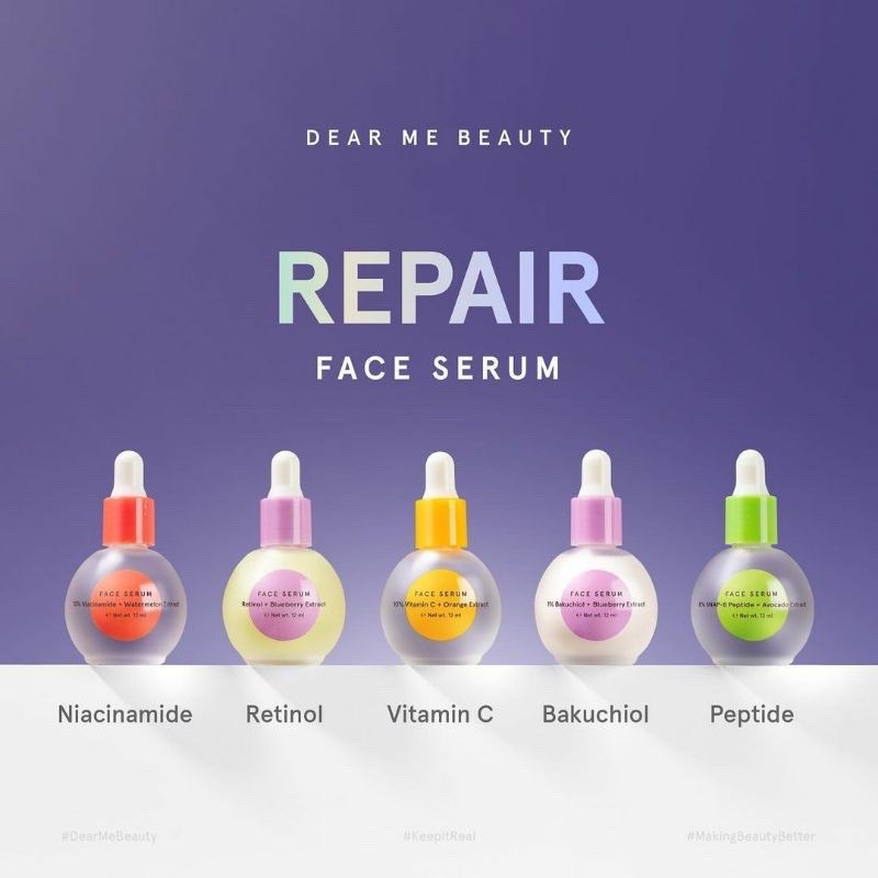 Dear Me Beauty Serum (12ml) Niacinamide/Cica/Hyaluronic Acid/Bakuchiol/AHA/BHA