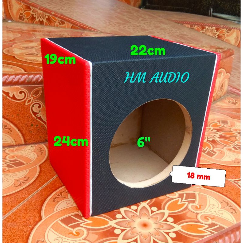 Box Speaker 6 inch Box Subwofer 6 inch bungkus kain jok bisa untuk mobil atau rumahan bahan tebal