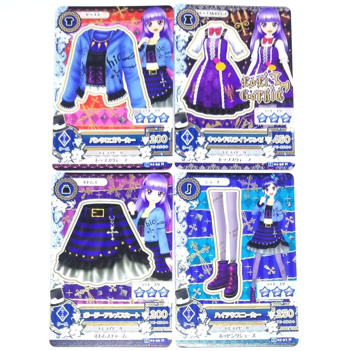 Kartu Aikatsu set 4 Sumire Hikami & Aoi Loli Gothic Japan 15 01-38