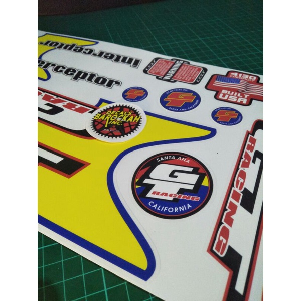 decals/decal/stiker/sticker set bmx gt interceptor