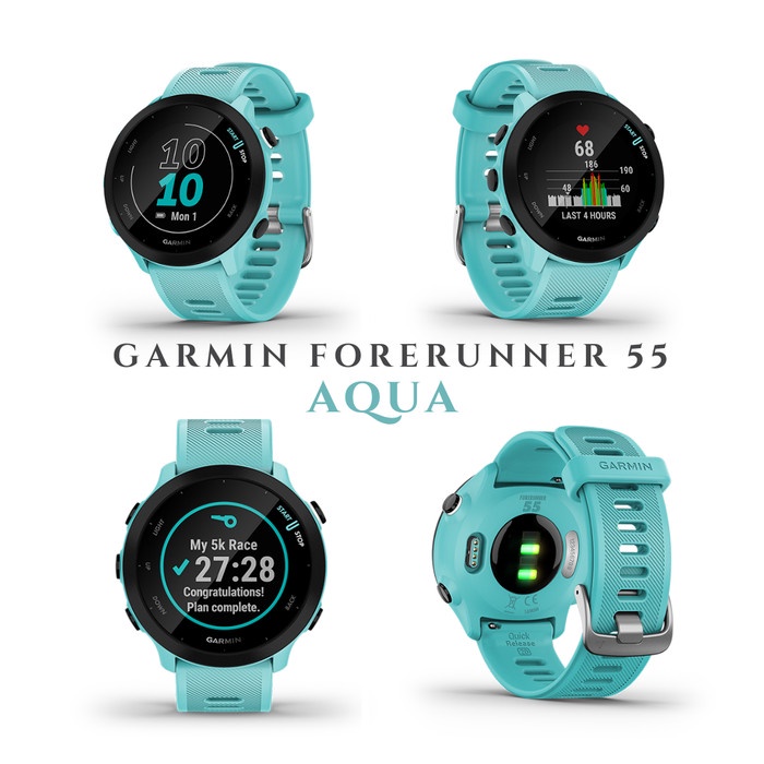 Garmin Forerunner 55 GPS HR Marathon Lari Sepeda Fitness Gym