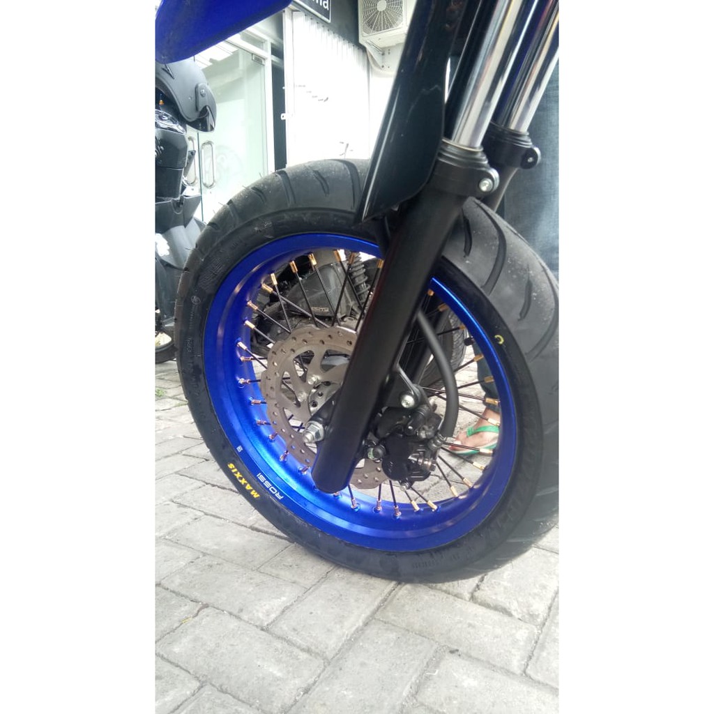 Whellset Ban Set Supermoto KLX Velg Vrossi / Sprint Tinggal Pasang