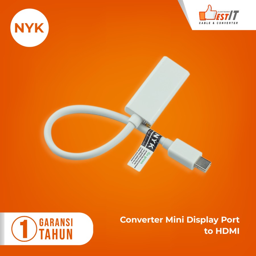 Kabel Mini Display Port to HDMI / Mini DP to HDMI Female Converter NYK