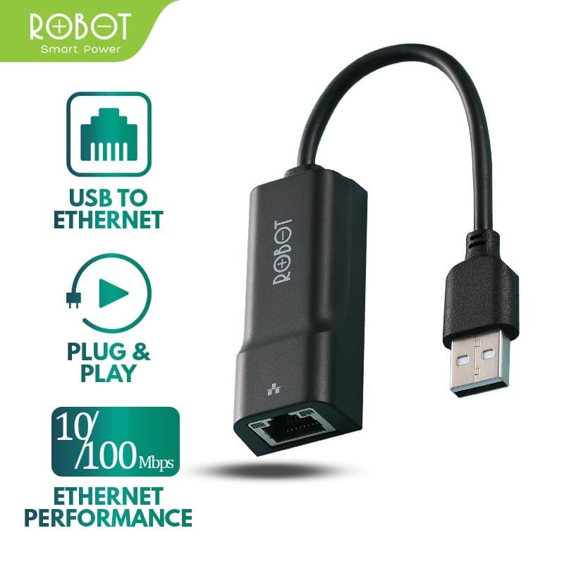 Robot EA10 USB Ethernet Adapter USB 2.0 To 10/100 Mbps