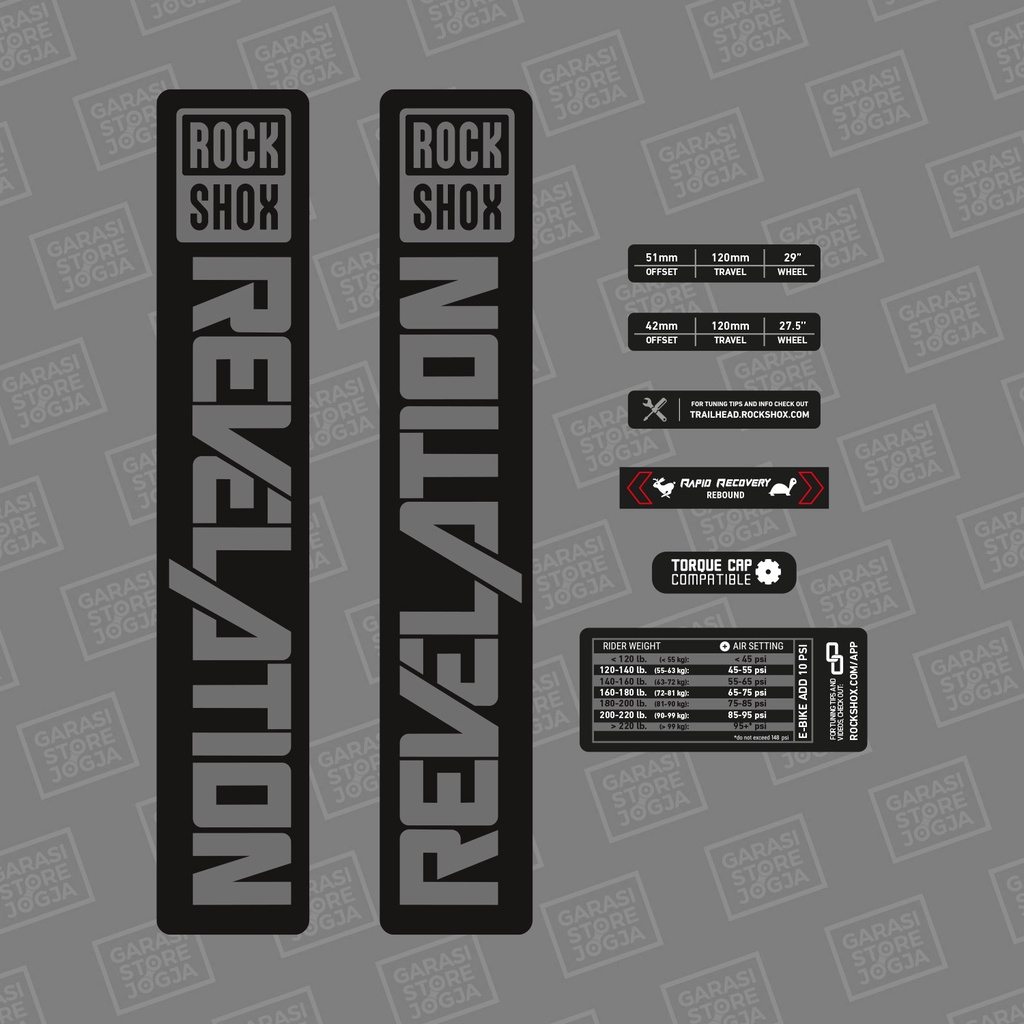 Decal Stiker Fork Rockshox Revelation 2023