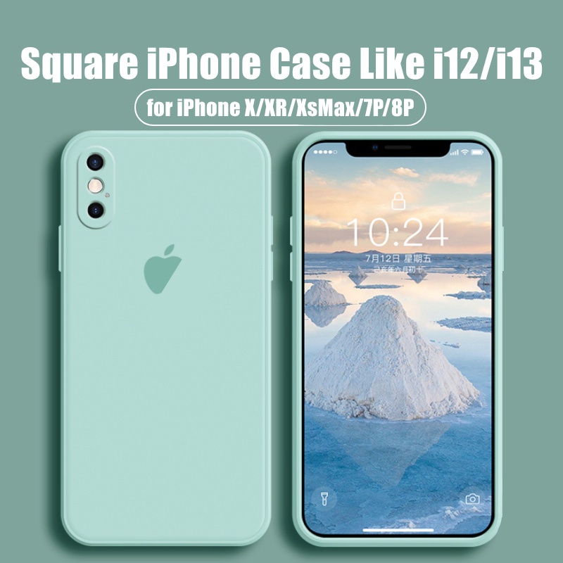 Case Pelindung Lensa Bahan Silikon Cair anti Jatuh Untuk apple iphone xs 7p xr x xs max 7 8 plus