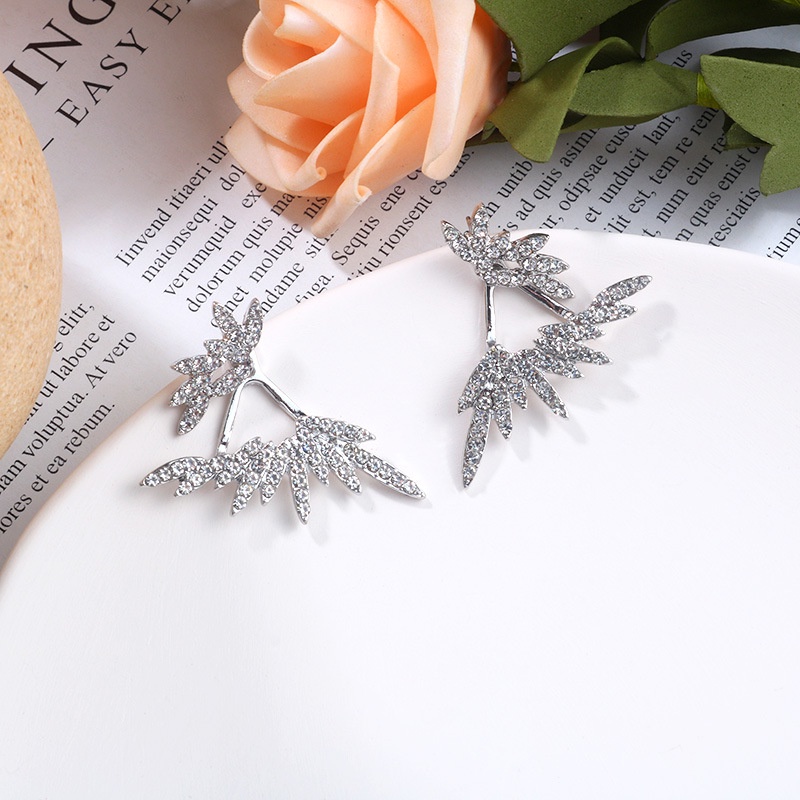 Anting Desain Sayap Malaikat Bahan 925 Silver Needle Gaya Korea