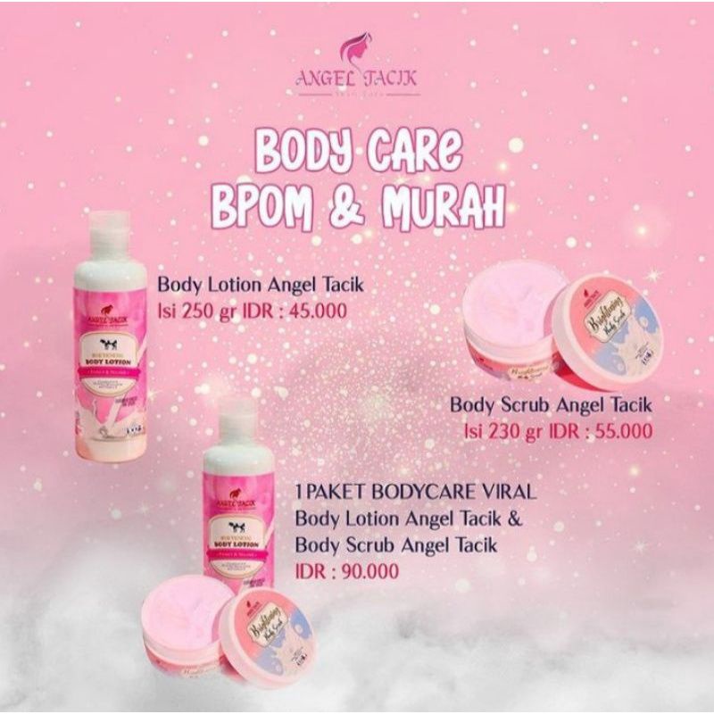 Jual Paket Bodycare Angel Tacik Body Lotion dan Body Scrub Angel