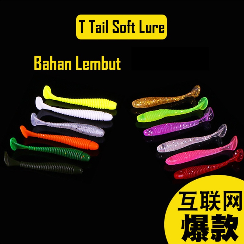 Umpan Casting Soft Lure Ikan Panjang 7cm Isi 6 Pcs