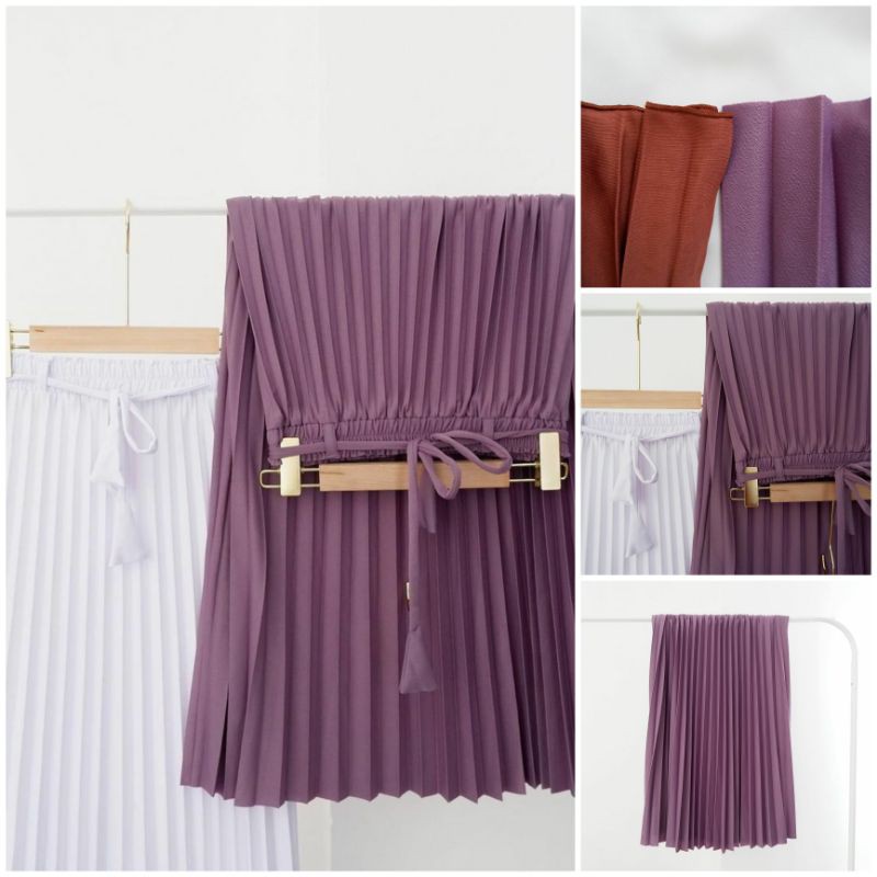 ROK PLISKET PREMIUM - rok panjang pleated halus