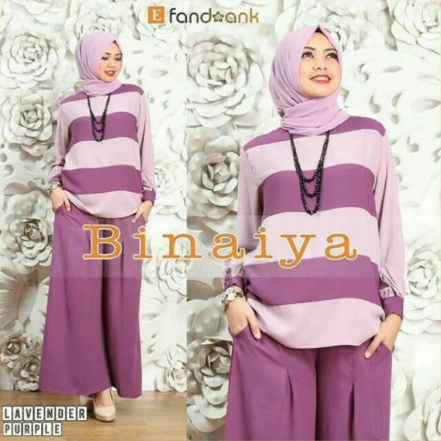 Baju stelan muslim - baju hijab fashion - dress muslim - setelan muslim Binaiya nm murah
