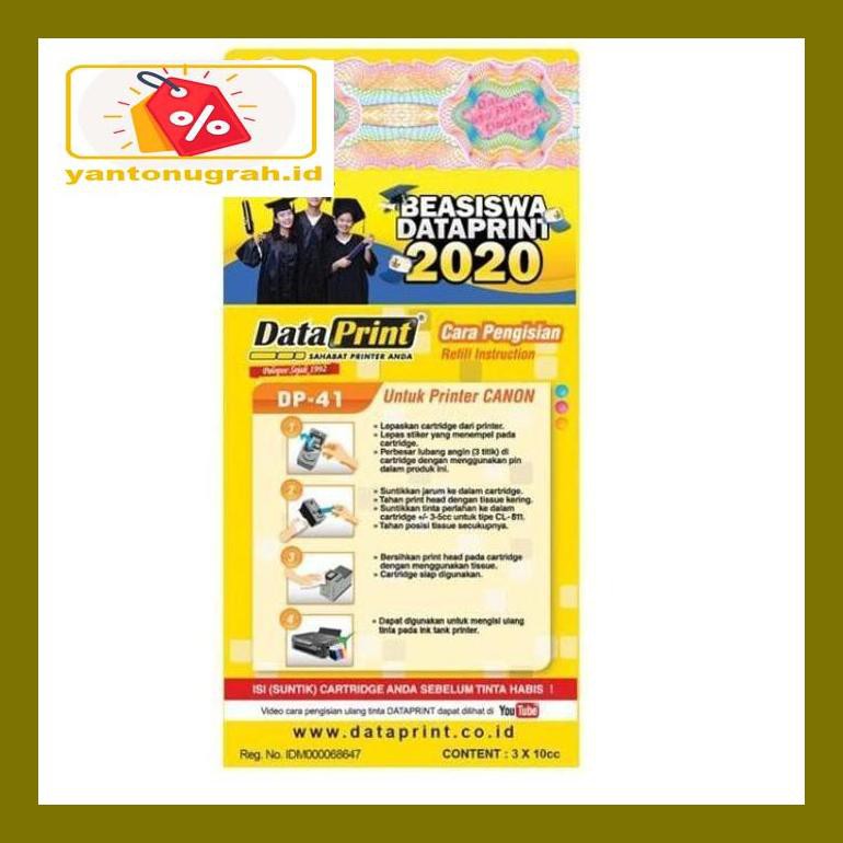 

Pt740Dpp Tinta Refill Data Print Dp41 (Canon Colour) Universal Pt0P8D6M