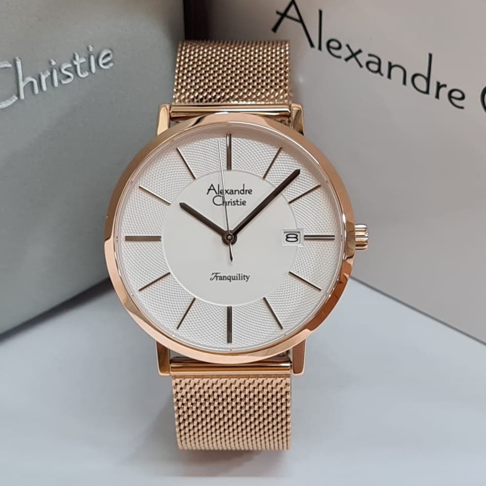 ALEXANDRE CHRISTIE AC 8628 ROSEGOLD PRIA. GARANSI RESMI 1TAHUN
