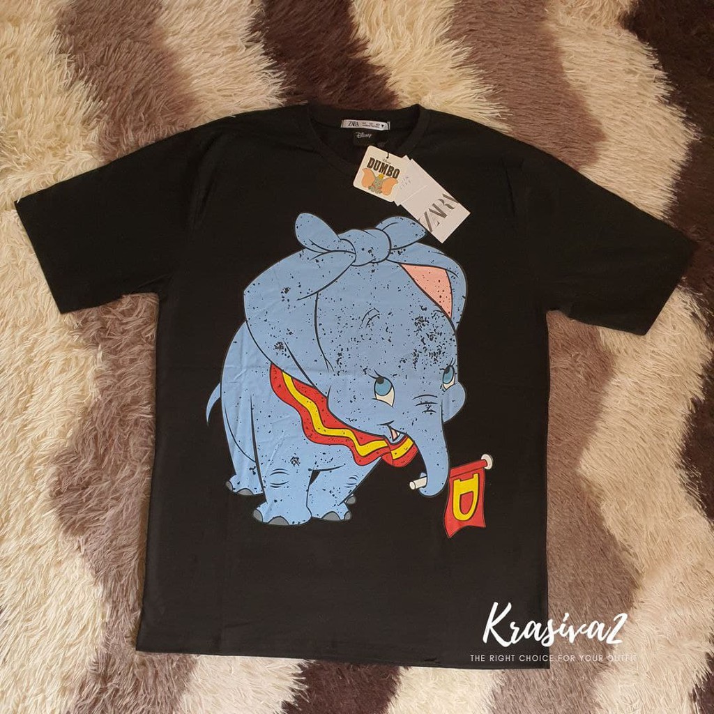 T-Shirt Zara x Disney Dumbo Lengan Pendek
