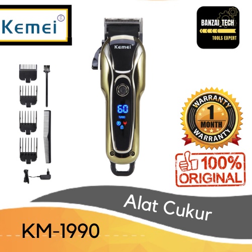 KEMEI Alat Mesin Cukur Rambut Turbo Original Kemei KM-1990 KM 1990 KM1990