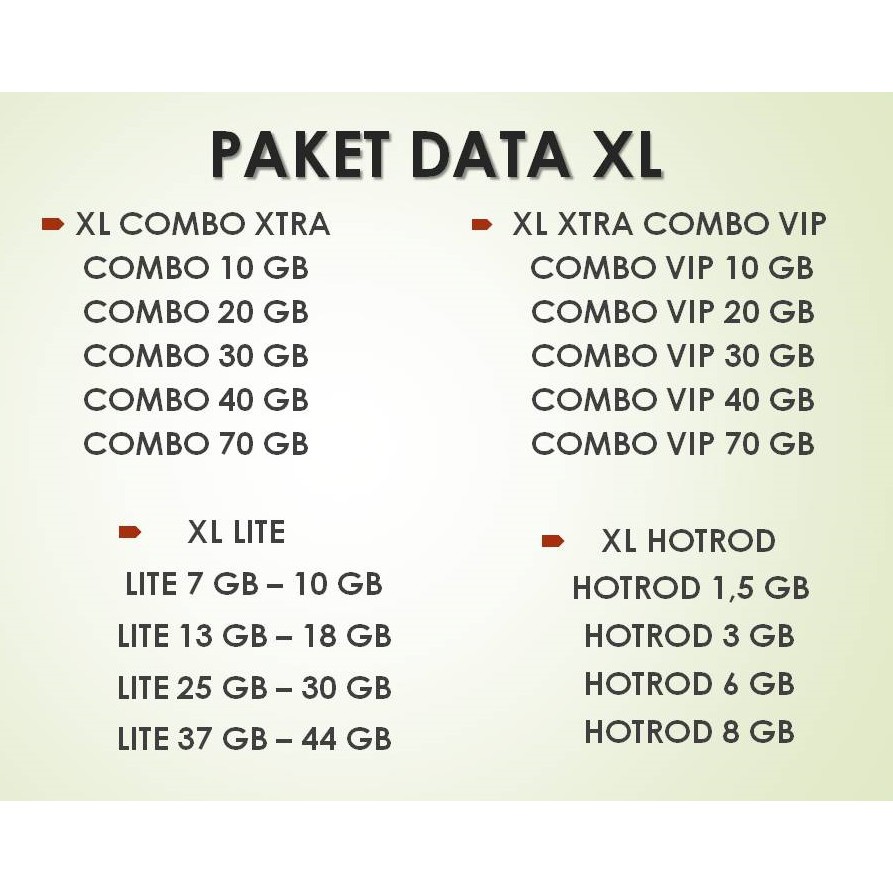Paket Internet Xl Xtra Combo Vip Lite Hotrod Shopee Indonesia
