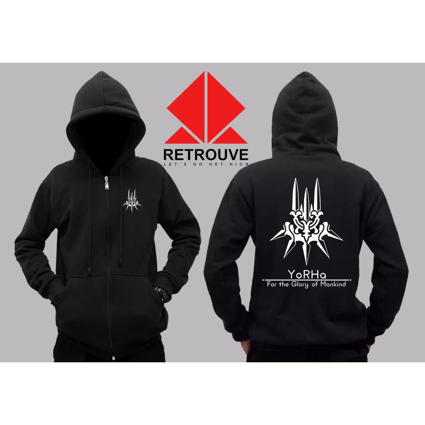 Jaket Sweater Hoodie Nier Automata Yorha