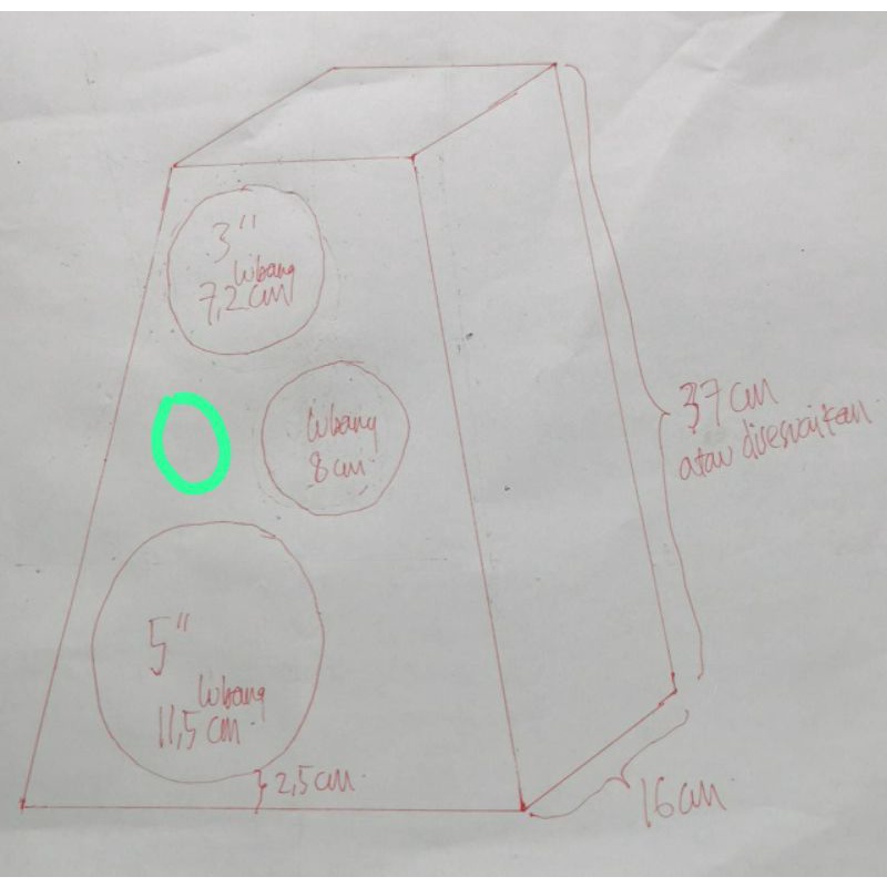 Box Speaker 5 inch 3 way custom