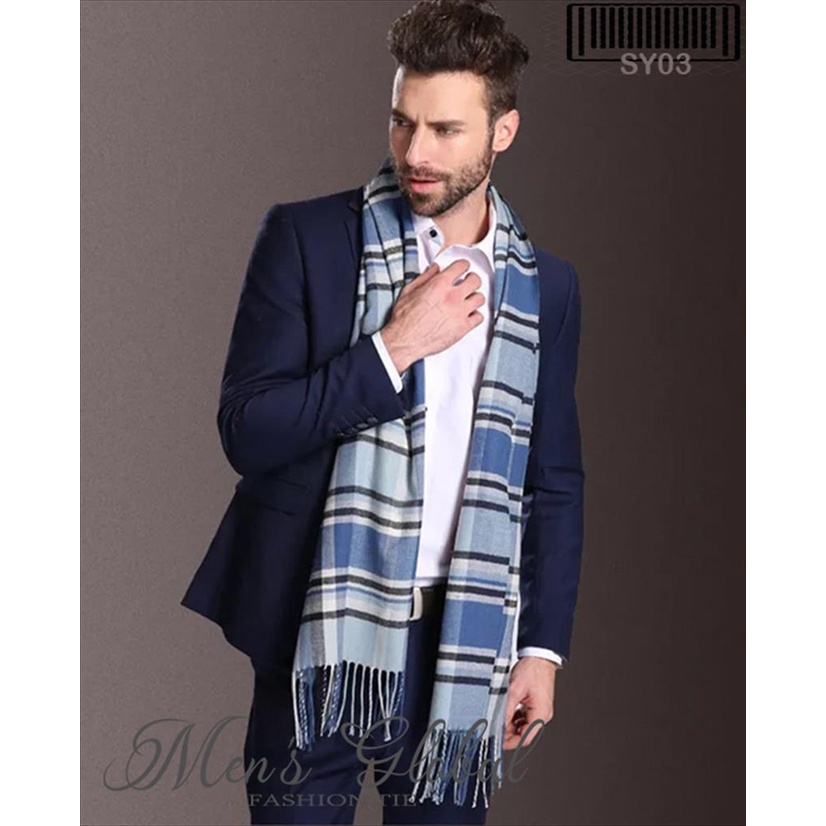SYAL / SCARF FASHION ELEGANT PRIA HANGAT HALUS WOOL SPINING TASSEL-SY03