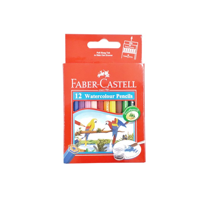 

PENSIL WARNA FABER CASTELL WATERCOLOUR 12 PENDEK