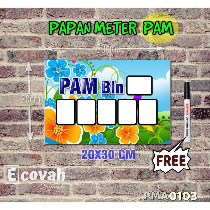 

Ecovah Papan Meter Listrik PLN PAM motif Unik - Floral 03