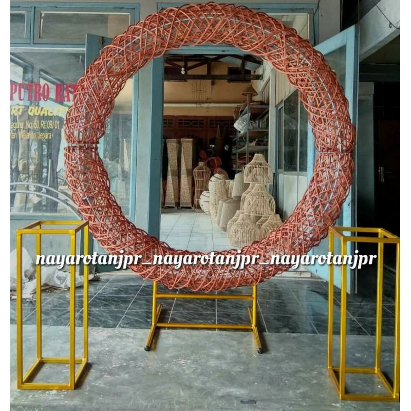 RING RUSTIC / DEKORASI / PROPERTI DEKORASI / RING ROTAN / RING AKAR / CIRCLE / BACKDROP