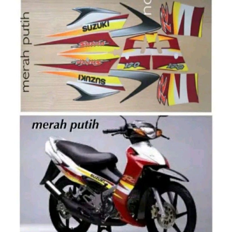 STIKER STRIPING SATRIA HIU MERAH PUTIH