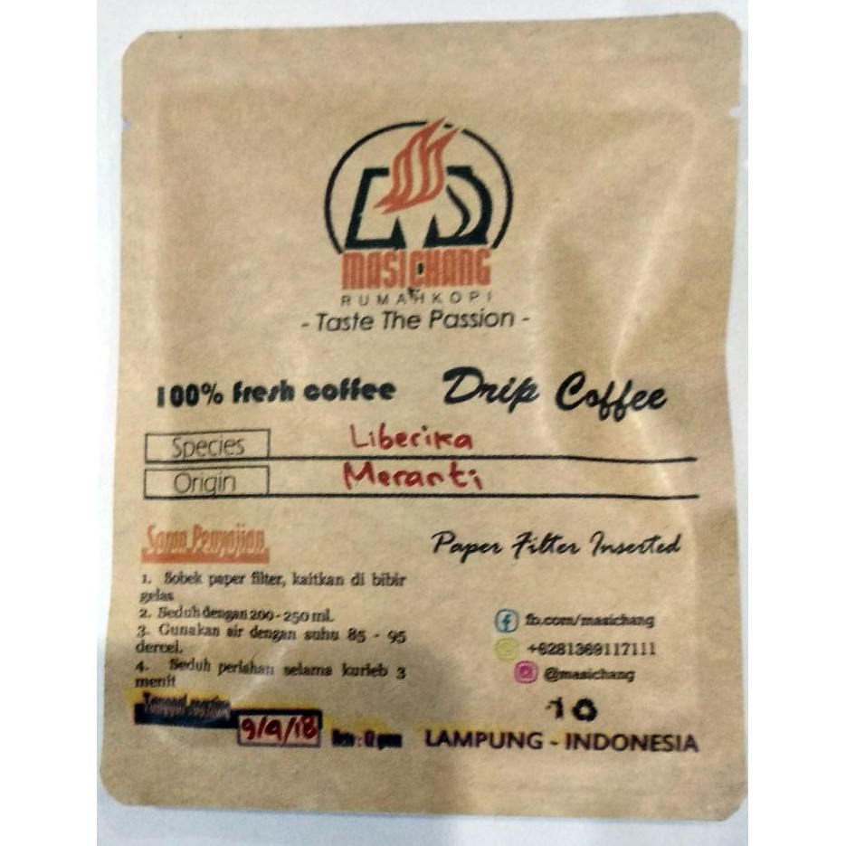 

Drip Coffee Liberika Meranti