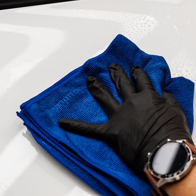 Kain Microfiber Detailing Premium Quality 40x40cm 340 Gsm - nanoTECH PROTECTION - ADVANCE WIPE - Lap Mobil  - Microfiber Coating - Microfiber Towel - Handuk Mobil - Lap Motor - Drying Towel - Lap Pengering Mobil