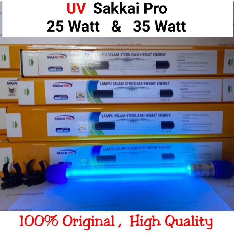 LAMPU UV SUBMERSIBLE AQUARIUM AQUASCAPE CELUP UV SAKKAI PRO 35 WATT STERILISASI ALGA / Sakkai Pro UV
