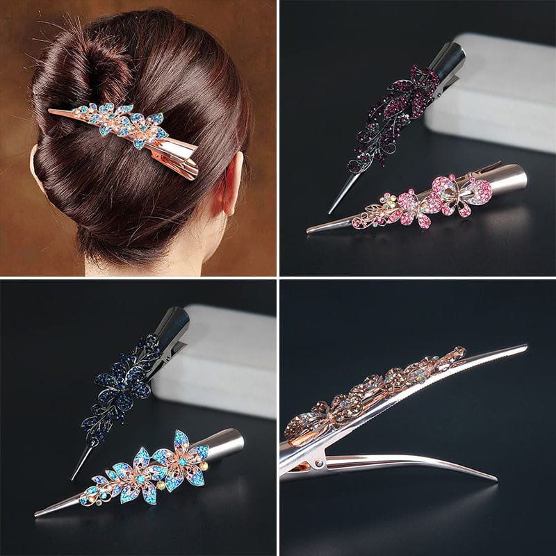 Jepit rambut korea wanita premium mode baru elegan full kristal zirkon original import 12.7cm