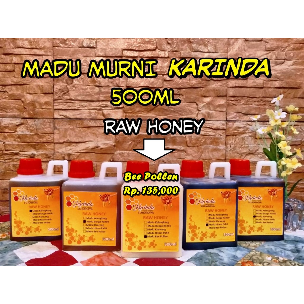 

Madu Asli / Murni "KARINDA" Bee Pollen 500ml