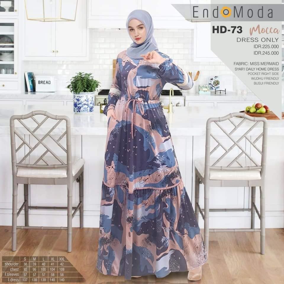 FASHION MUSLIM BDG Gamis Muslim Endomoda Home Dress HD 73