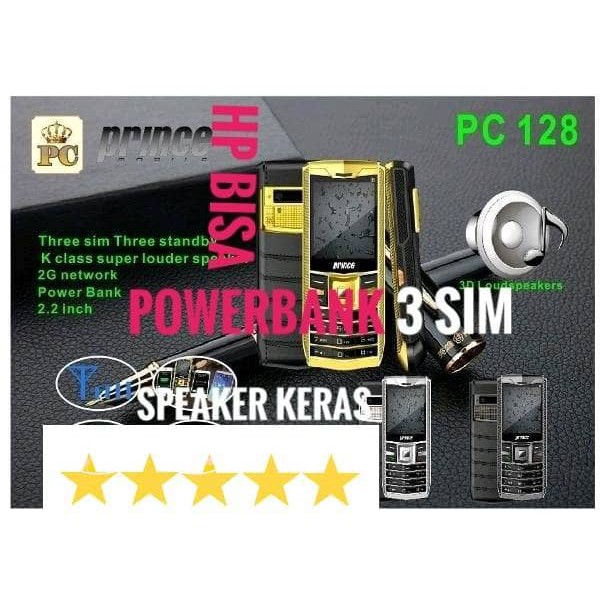 Terlaris HP PRINCE PC128 OUTDOOR GUNUNG TIPIS bisa POWERBANK