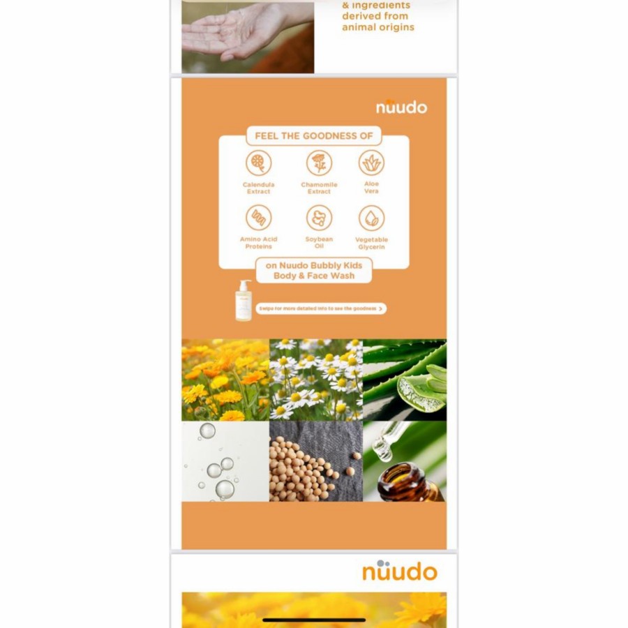 Nuudo by Pureco Gentle Baby Head to Toe Wash 475ml