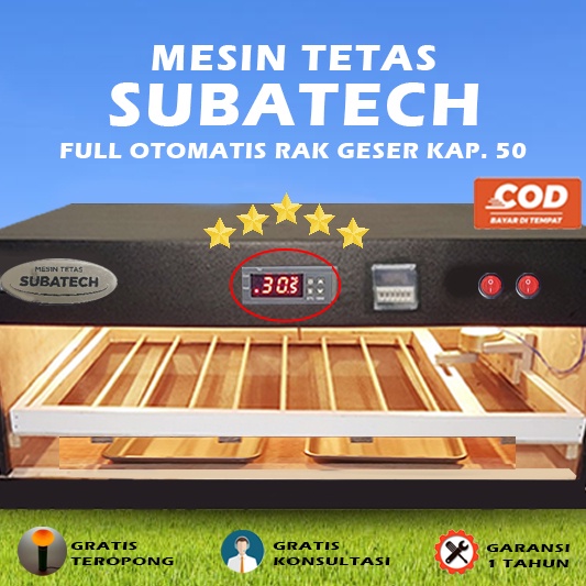 Mesin Tetas Telur Full Otomatis Penetas SUBATECH MTFORG 50 PMT