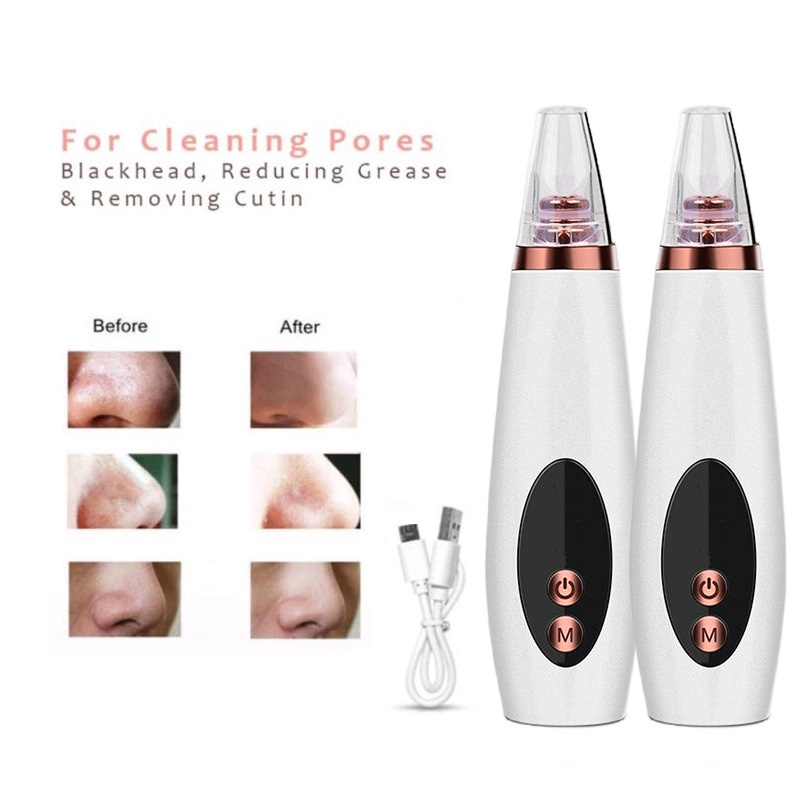 Blackhead Remover Komedo Pemanas Listrik Wajah Jerawat Pori Vakum Skin Care Cleaner Remove Blackhead Komedo Alat penyedot komedo/Alat pembersih komedo