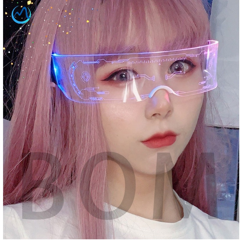 Colorful led luminous glasses for disco Bar Ktv Judy Concert Music Festival Luminous Birthday Gift Glasses for DJ DS Party Glasses/clear