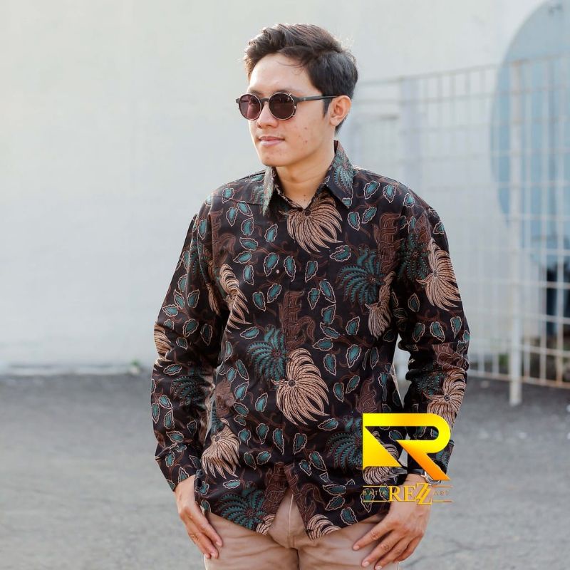 Kemeja Batik Pria Modern Casual Batik Soloan Batik Pria Lengan Panjang Pendek