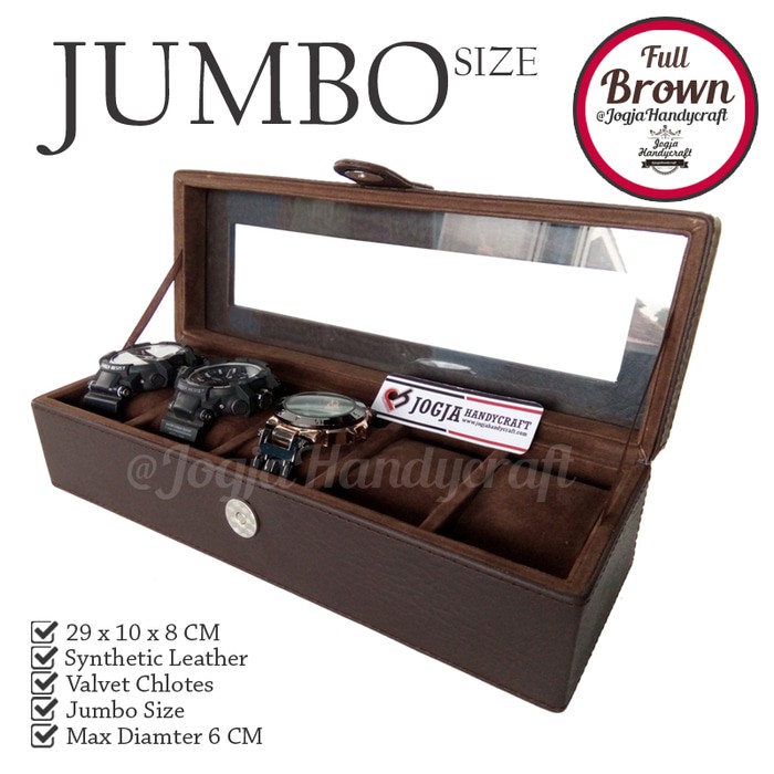 PROMO - JUMBO Size Kotak Jam Tangan Isi 5 / Tempat Jam / Watch Box