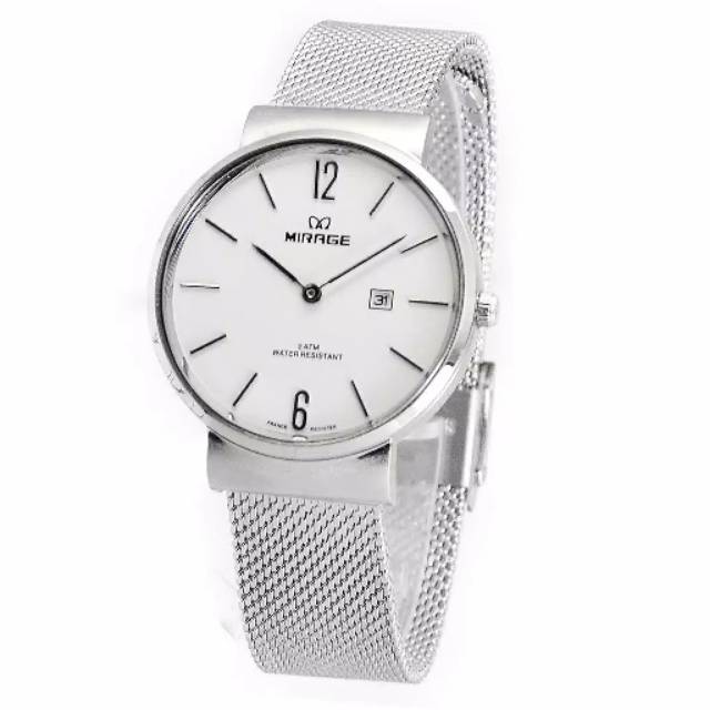 Mirage rantai pasir silver jam tangan wanita / pria