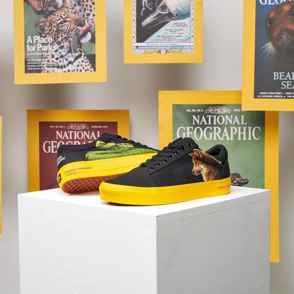 Sepatu Pria Vans X National Geographic Old Skool Photo Ark 100% Original BNIB Limited Edition