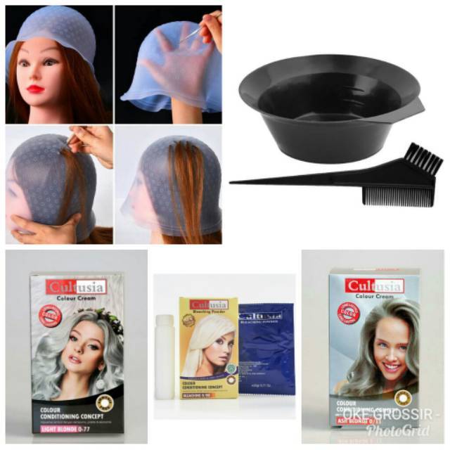 Magicap Topi highlight  cat  rambut  topi bleaching alat  