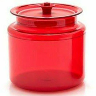 3 pcs Crystal counterpart toples tupperware 900ml warna merah model vintage