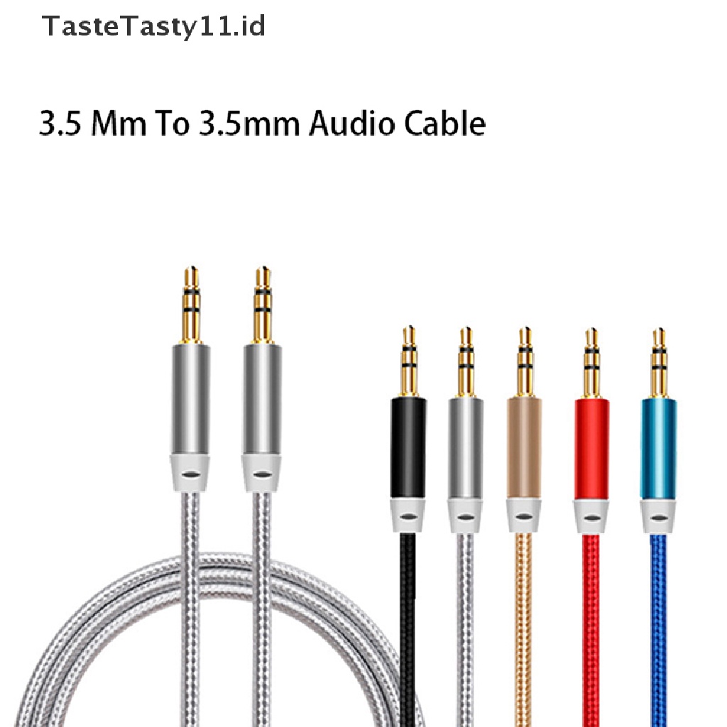 【TasteTasty】 1m Nylon Jack Aux Cable 3.5 Mm To 3.5mm Audio Cable Car Aux Cord For Xiaomi .